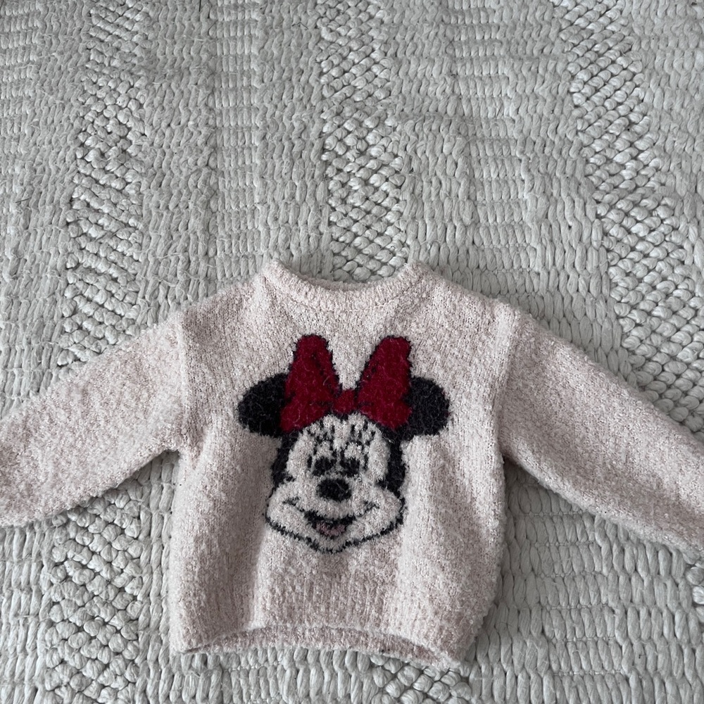 Zara Disney Women's Sweater - Red and Gray